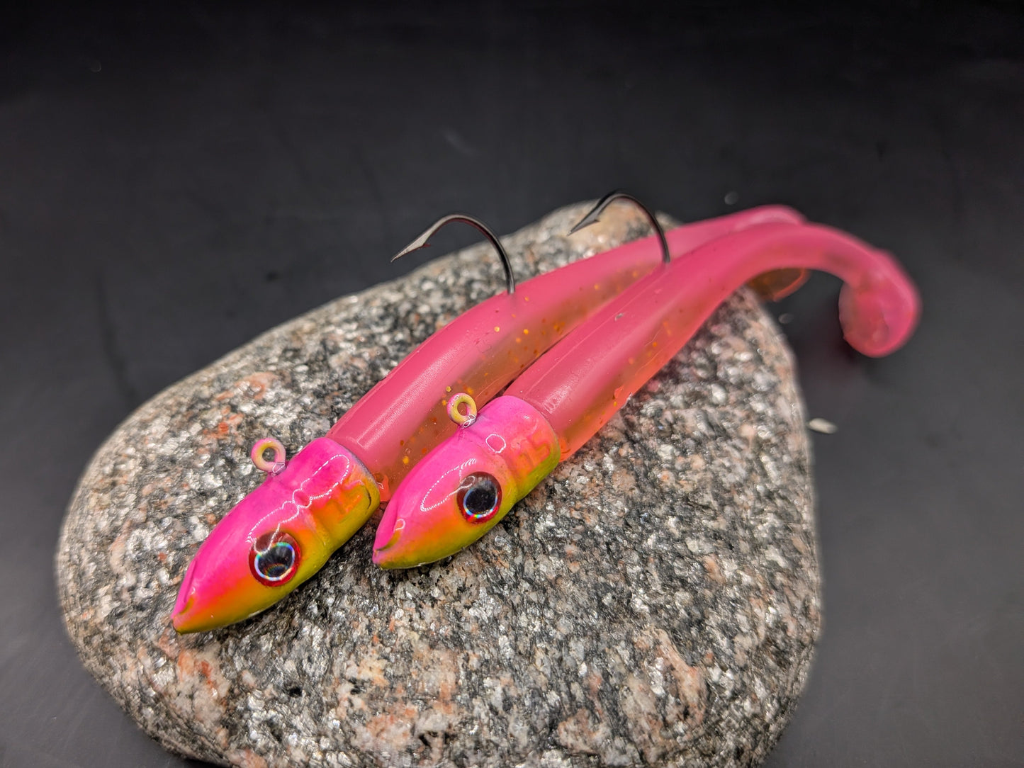 1 X 15g immitation sandeel soft plastic handmade lures in pink lemonade