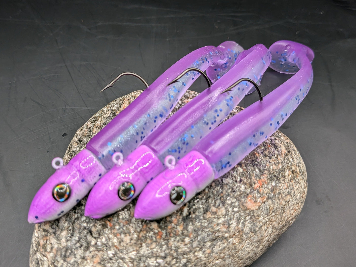 1 X 25g Immitation Sandeels soft plastic handmade lures in purple passion