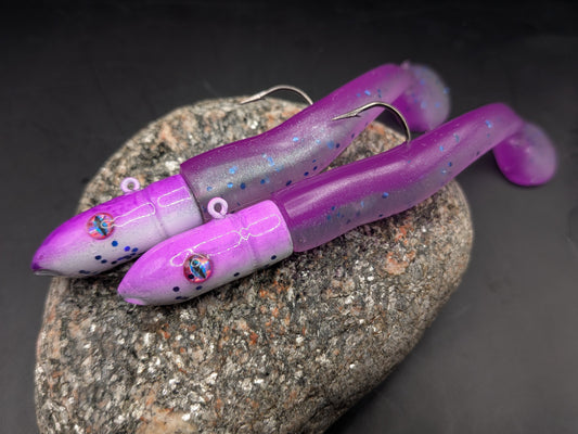 1 X 30g Immitation Sandeels soft plastic handmade lures in purple passion
