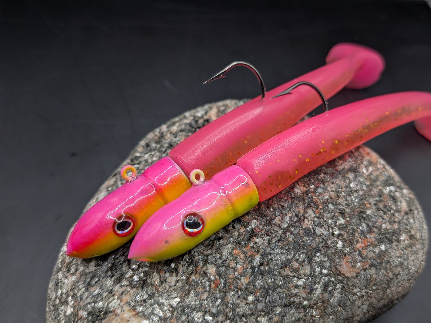 1 X 30g Immitation Sandeels soft plastic handmade lures in pink lemonade